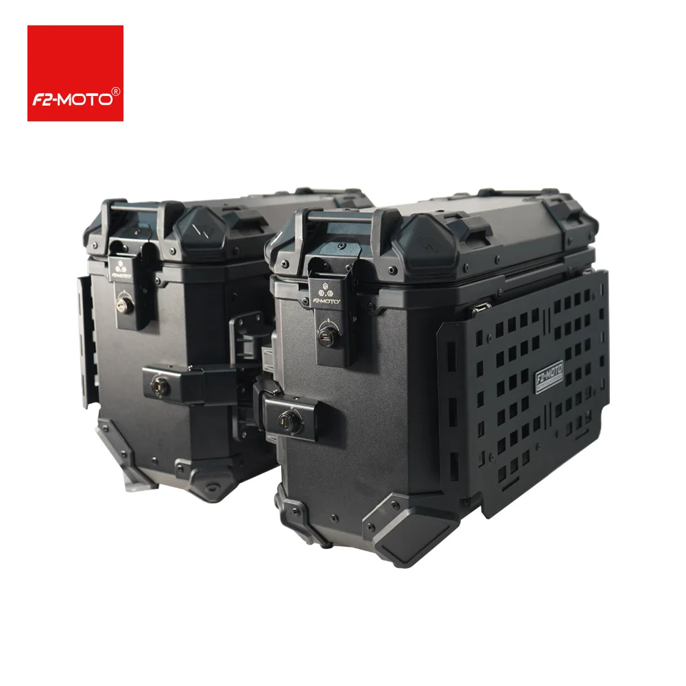 

36L Black Motorcycle Tail Boxes with Lock and Folding Plate