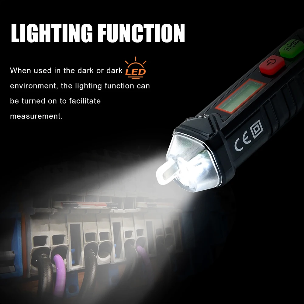 RuoShui 10 11 Electric Pen 12-1000V AC No Contact Sensor Voltage Detector Digital Display Induction Test Pen Electricians Tool