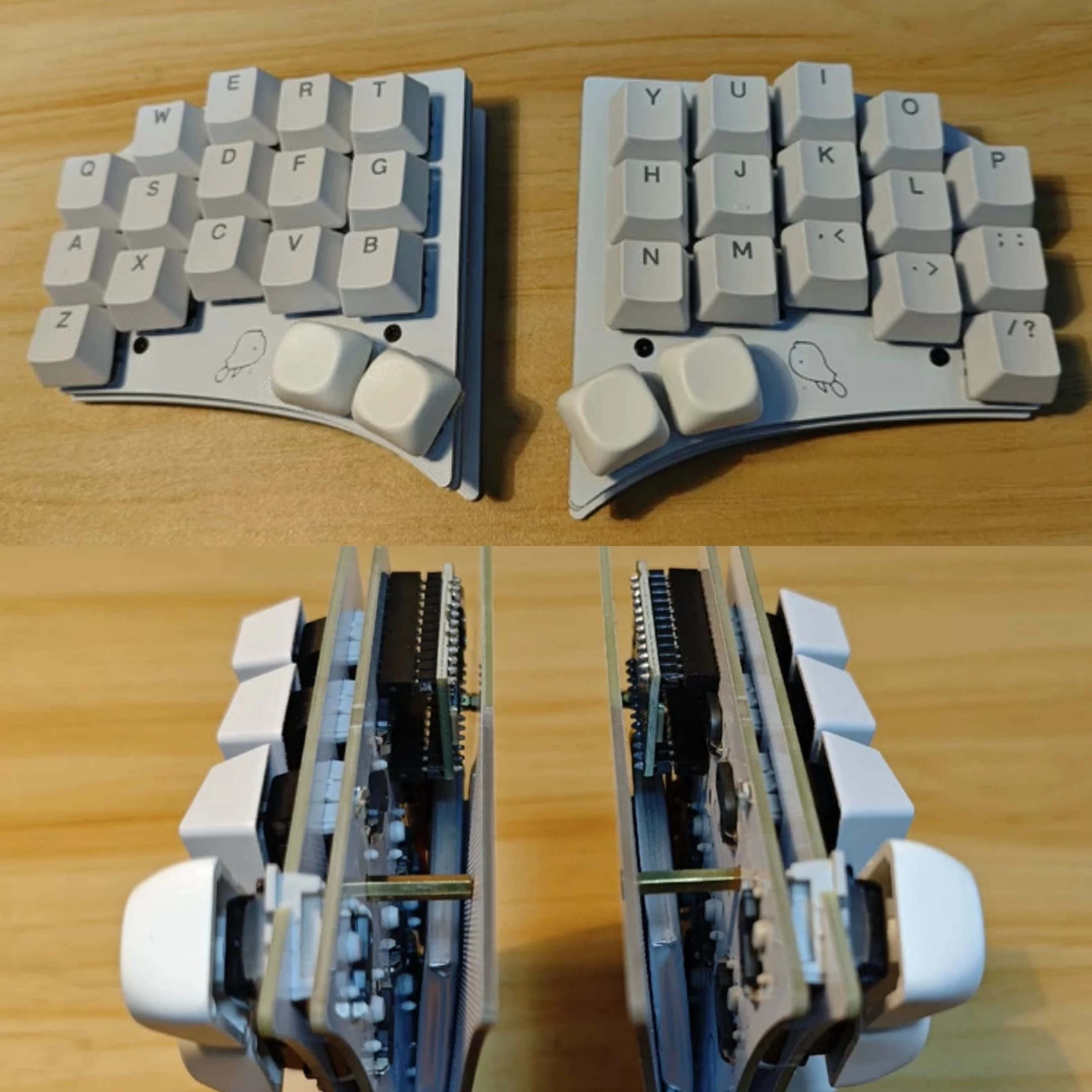 Dol-sweep Bluetooth Wired Split Keyboard Custom Sandwich Structure Hot Swap Split Mechanical Keyboard for ZMK VIAL Nice!Nano V2
