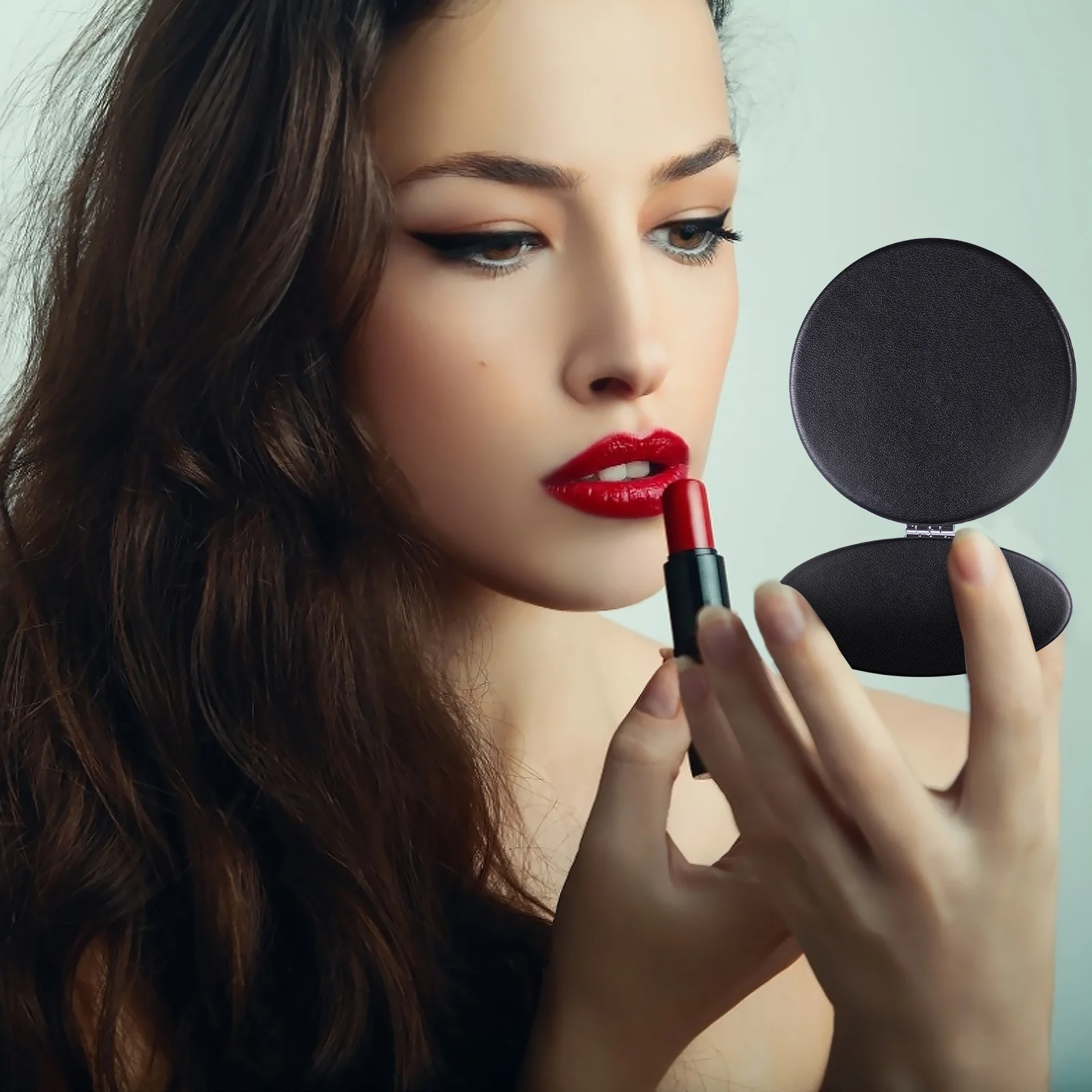 2 stuks opvouwbare compacte spiegel zakformaat make-up draagbare kleine handspiegel lichtgewicht reizen essentieel