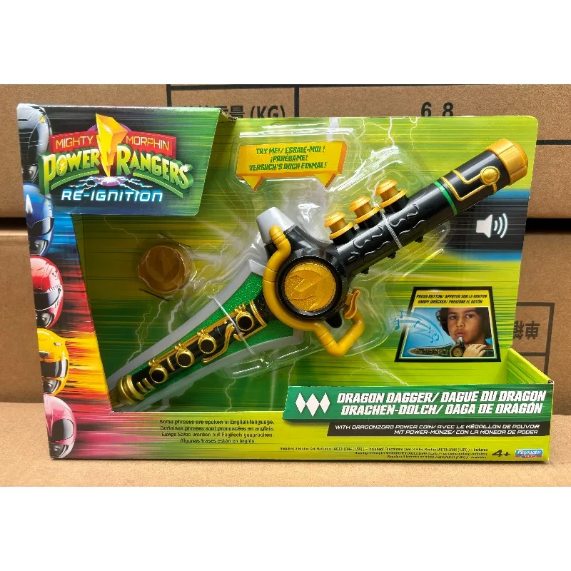 Playmates Mighty Morphin Power Rangers Re-Ignition Blade Blaster Dragon Knife Sound Effect Accessories Doll Toys Gifts