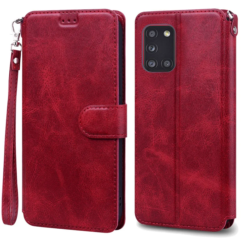 A31 Case For Samsung Galaxy A31 Case Leather Wallet Flip Case For Samsung A31 Case A 31 A315F Soft Wallet Cover Coque Fundas