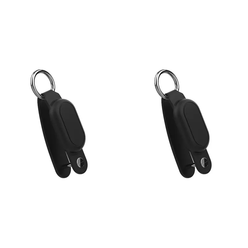 

ABDW-2X Silicone Cover For Galaxy Smarttag2 Tracker Case Keychain Anti-Lost Protective Case With Key Ring Black