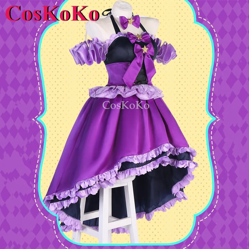 CosKoKo Tsukiyomi Utau Cosplay Anime Shugo Chara Costume Sweet Lovely Purple Lolita Dress Halloween Party Role Play Clothing