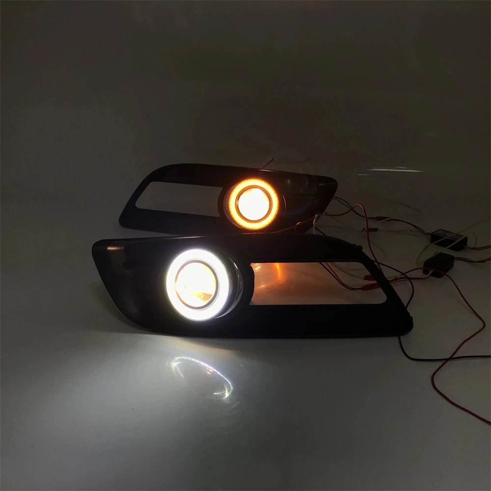 Fog Lamp Driving Light Assembly for Great Wall Hover Haval H5 Cob Angel Eye Led Daytime Running Lights Turn Signal