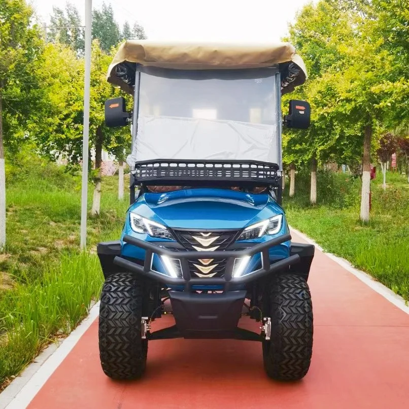 Four-Wheel Drive Electric Golf Cart With 2/4/6/8 Seats Electric Sightseeing Car With Optional Rain Curtain For Sun Protection