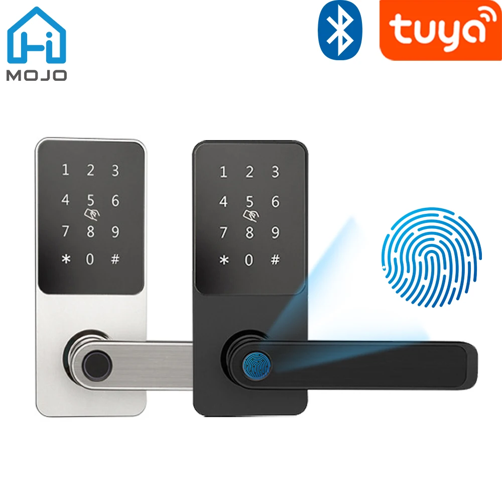 HIMOJO Fingerprint Door Lock Tuya App Password Unlock Bluetooth Electronic Digital Security Intelligent Smart Lock Anti-thefi