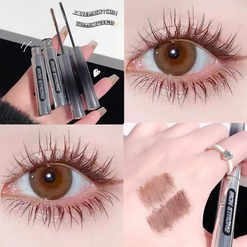 Ultra-Fine Black Brown Mascara Lengthens Eyelashes Extra Volume Waterproof Curling Natural Lashes Mascara Female Cosmetic Makeup