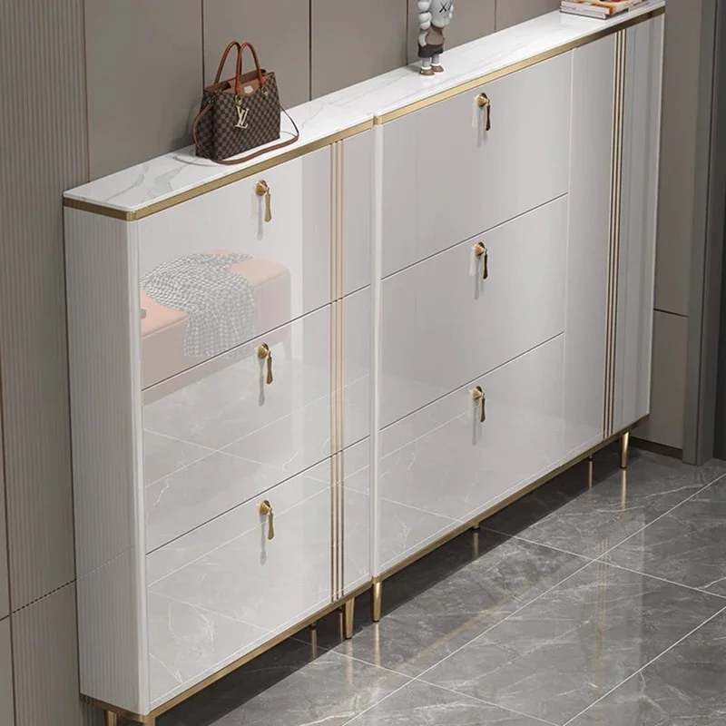 

Entrance Hall Ultra Thin Shoe Cabinet Show Space Saving Kitchen Vertical Shoe Shelf Makeup Drawers Muebles Entrance Furniture