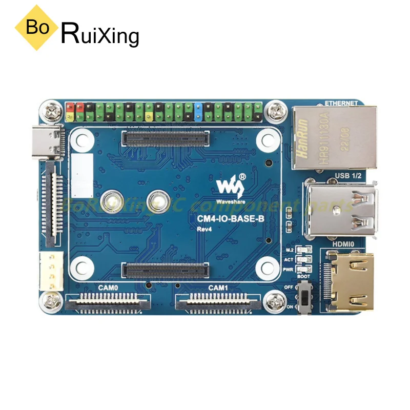 1PCS/LOT CM4-IO-BASE-B Raspberry Pi CM4 Computing Module Expansion Board Gigabit Network Port HDMI 4K Output Camera Interface