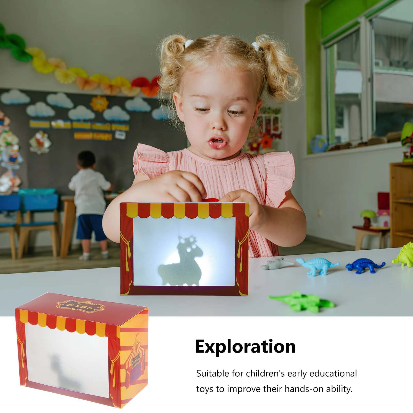 1 set 1 set handgemaakte Chinese schaduwtool Traditionele dans Prop Educatief voor kinderen Handpoppen Craft Kit Praktisch