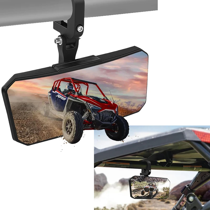 

UTV Rearview Mirror 4.2"x 11" Large UTV SXS Center Rear View Mirror For Polaris RZR/Can Am X3/Pioneer/Talon/Kawasak/CFMOTO