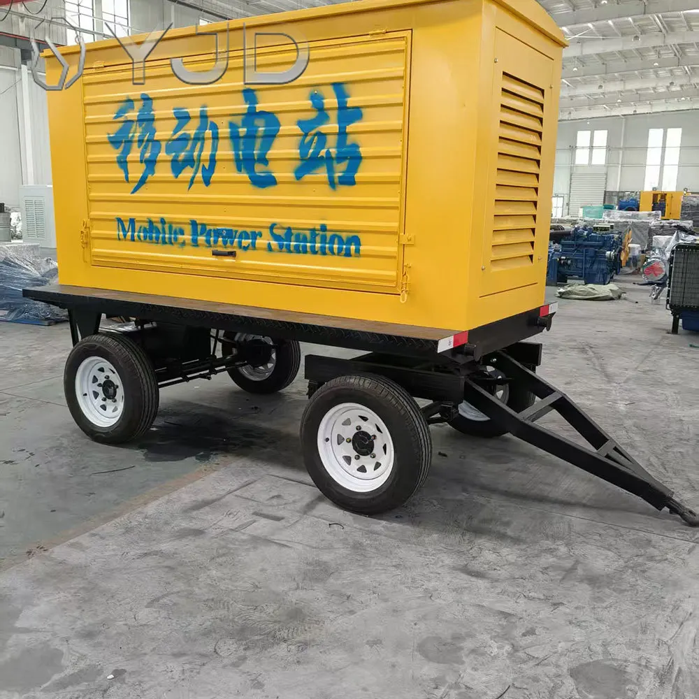 Customized Yuchai Diesel Generator 30KW-1000KW Mobile Trailer Type Silent Open Frame Portable Power Genset with ATS