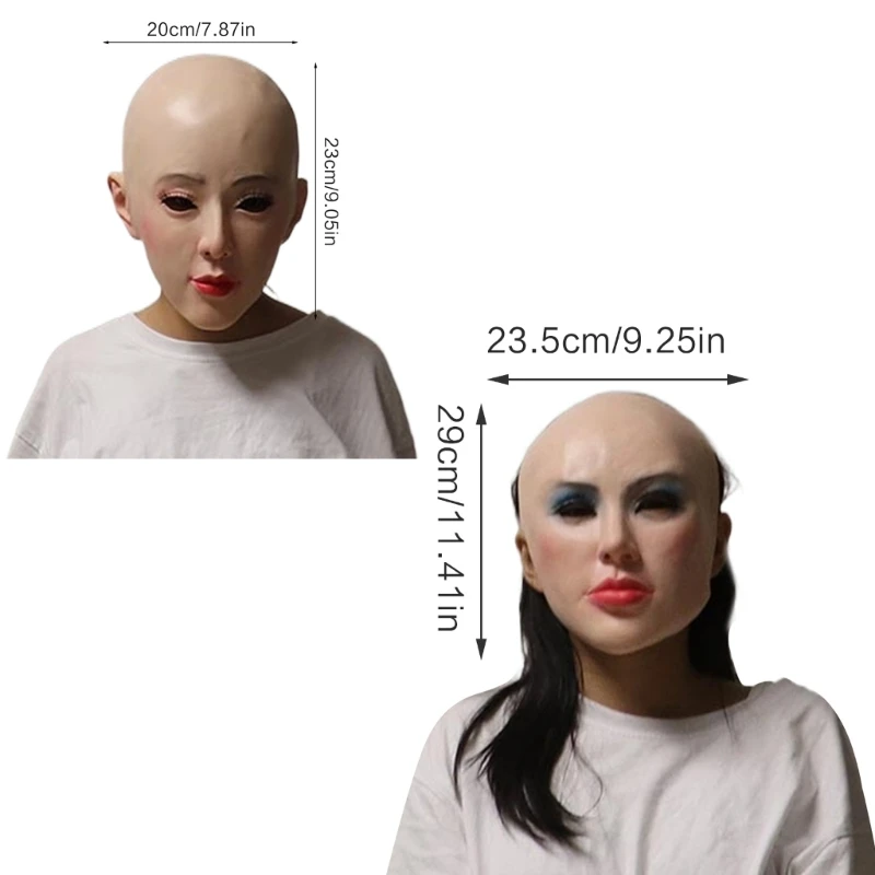 Déguisement de travesti pour homme et femme, masque de cosplay d'Halloween, équipement de sauna pour l'habillage, déguisement féminin