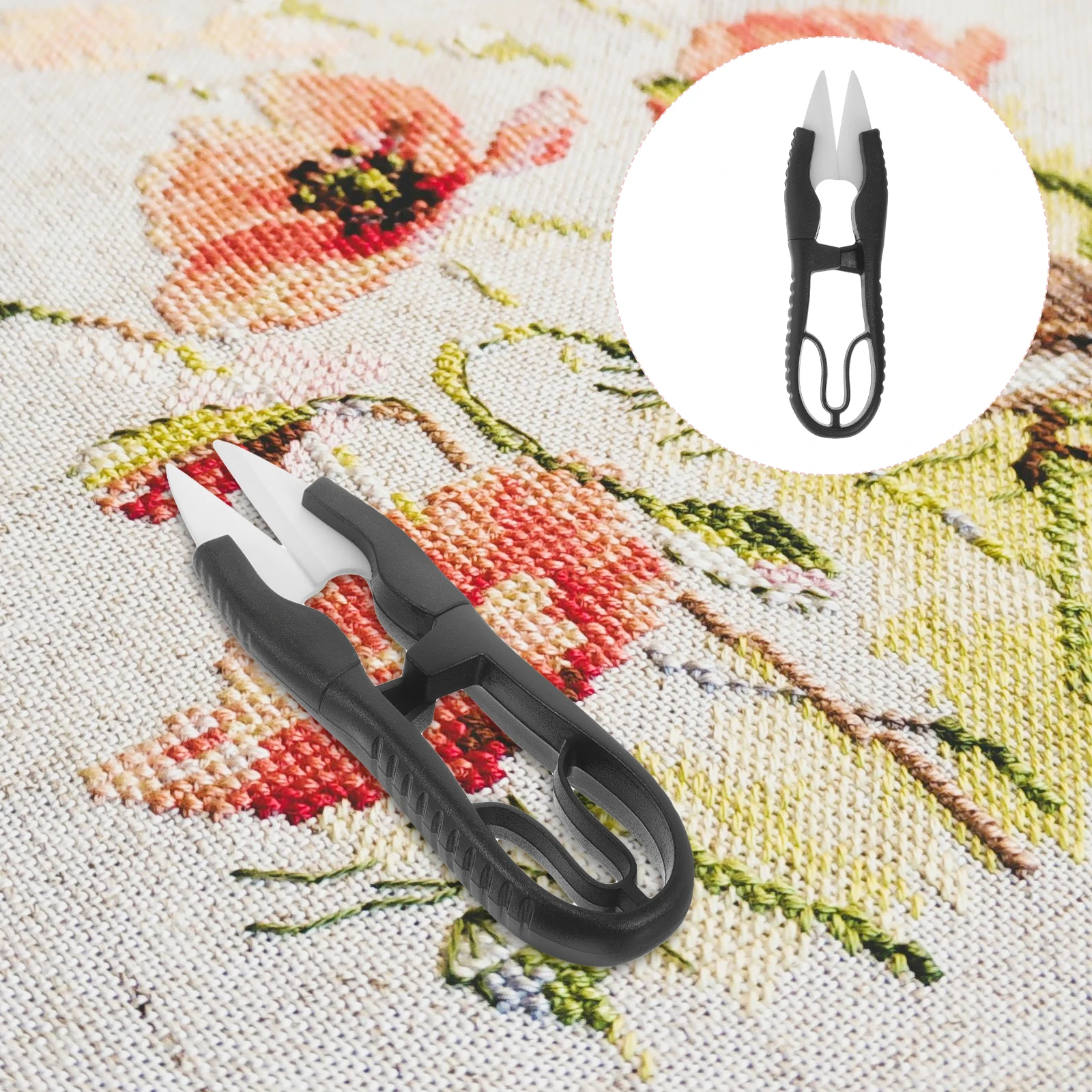 

Small Handcraft Scissor For Embroidery Durable Fabric Sewing Scissors Ergonomic Handle Thread Cutting Tool U-Shaped Scissors