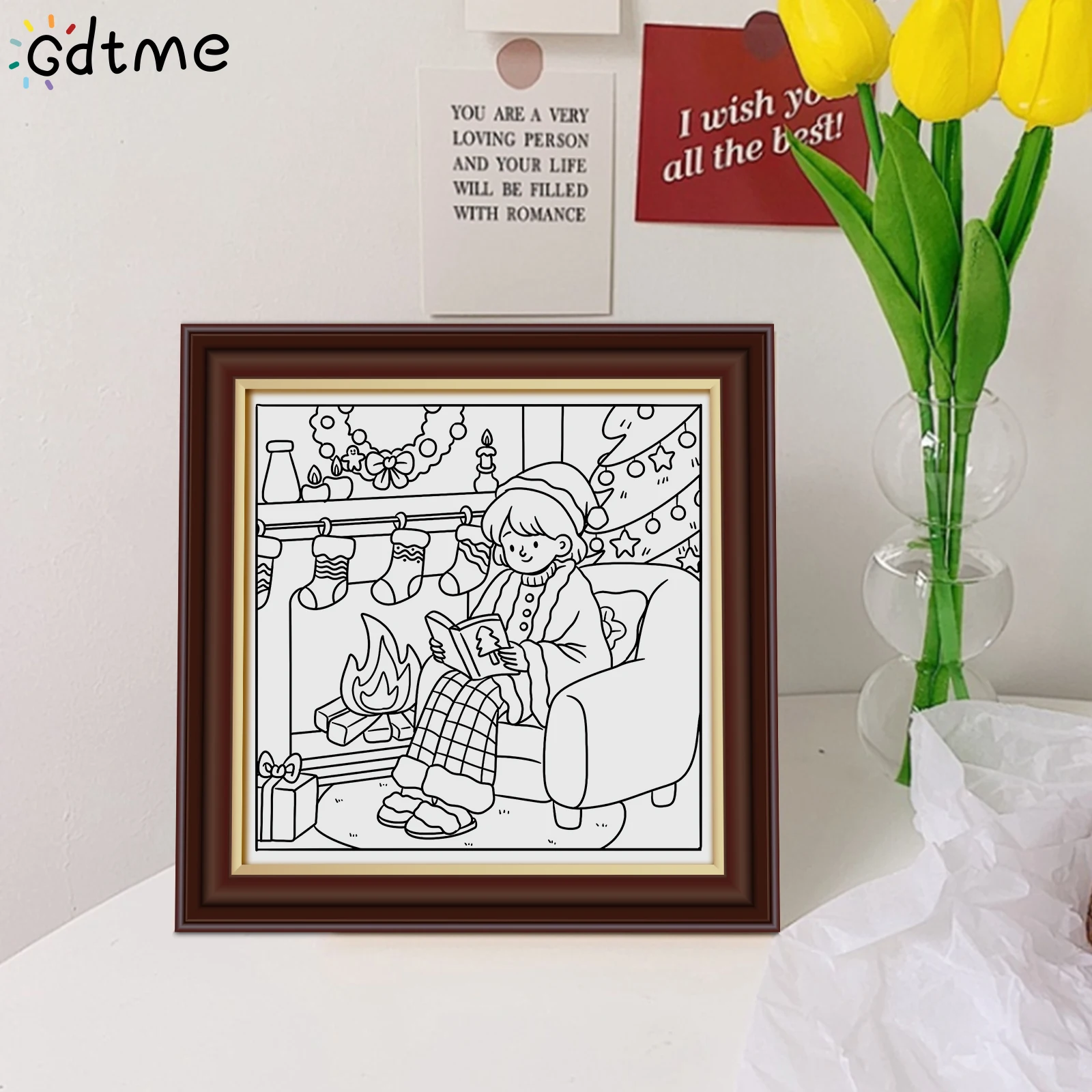 كتاب تلوين مريح للفتيات في عيد الميلاد للبالغين، هدية رسم عتيقة لتخفيف التوتر، لعبة رسم مونتيسوري التعليمية