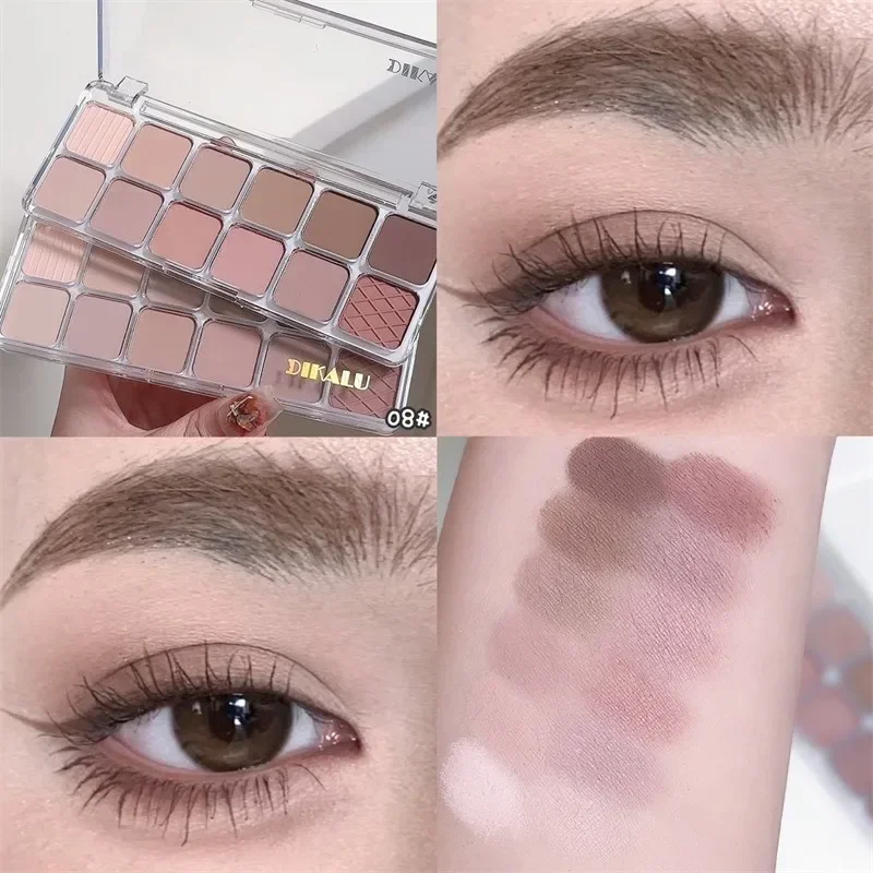 12 Colors Eye Shadow Pallete Matte Pearl Eyeshadow Girl Beginner Makeup Nude Pink Eyeshadow Low Saturation Eye Cosmetic