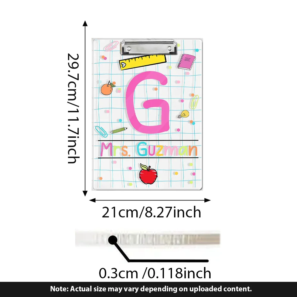 1 قطعة مجلد مخصص-شخصية PMMA شفافة الكتابة على الجدران نمط الليزر محفورة اسم ووظيفي مخصص هدايا فريدة يوميا
