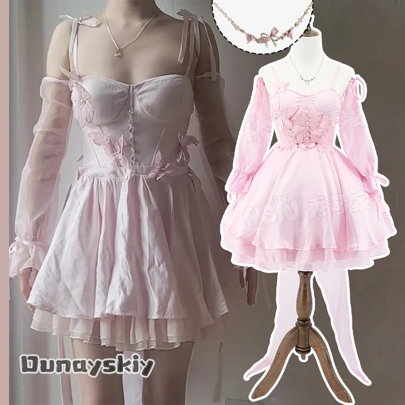 

Костюм для косплея «Любовь и глубокий косплей», платье принцессы феи, ожерелье Лолиты на плечо для девочек, аксессуар на Рождество {Dream ZS}