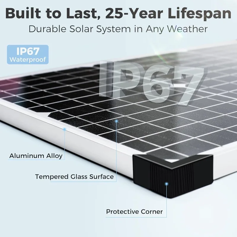 home.Solar Panel Kit 30W 12V, Solar Battery Trickle Charger Maintainer, Waterproof Solar Panel + Upgrade Charge Controller + Adj