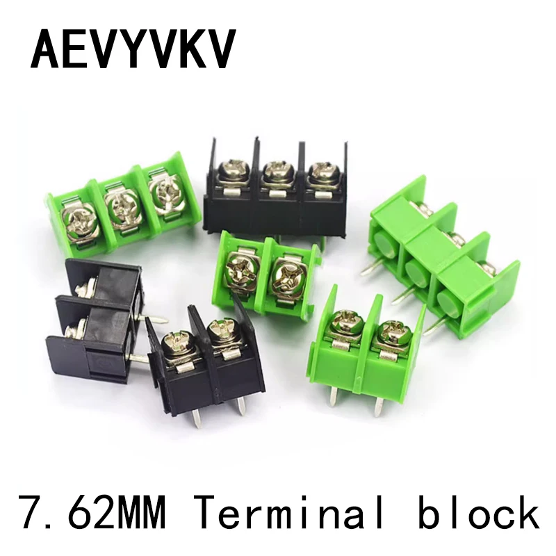 5-50PCS KF7.62 2Pin 3Pin 4Pin Can be Spliced Screw Terminal 7.62mm Pitch 300V 20A PCB Pluggable Terminal Block Connectors