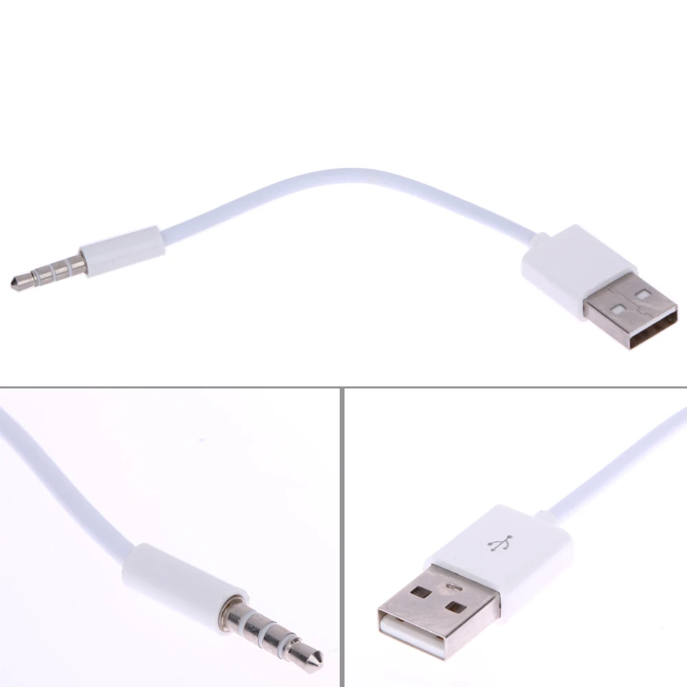 Charger Data USB 3.5mm Sync Audio Cable for iPod Shuffle 3rd 4th Gen