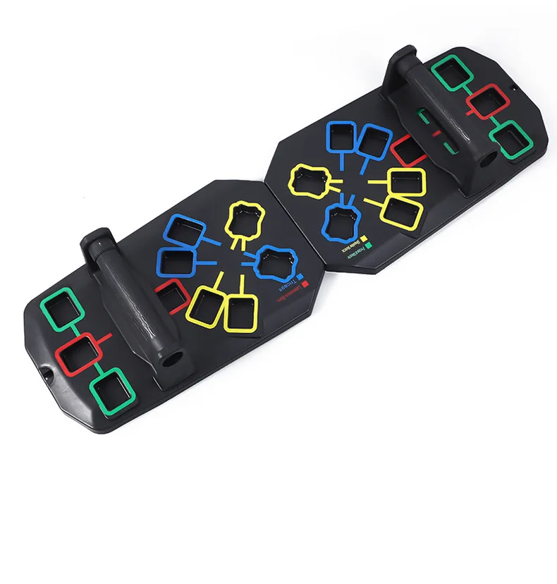 Tragbares multifunktionales Push-up-Board-Set mit Griffen, faltbare Fitnessgeräte für Brust, Bauch, Arme und Rückentraining – Detail 11