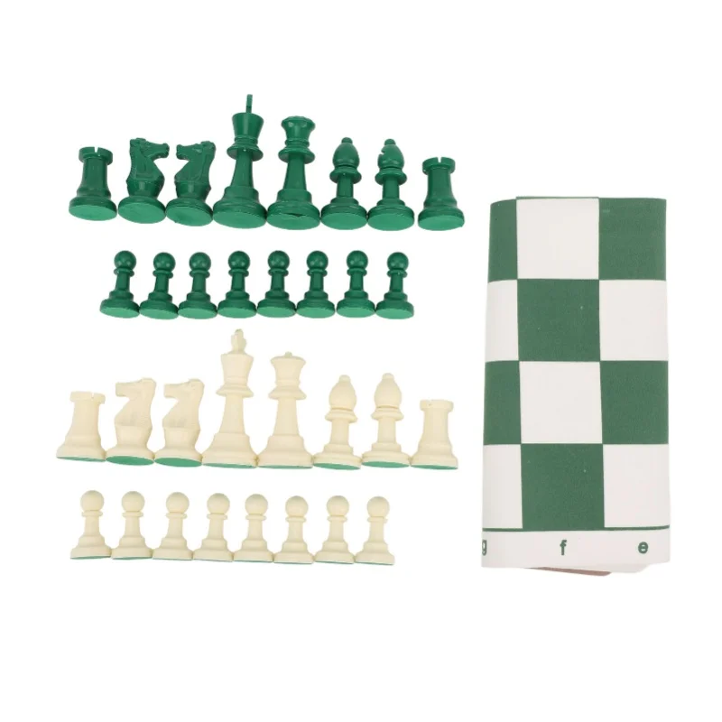 

Chess Set PU Chessboard Portable Standard Size International Chess Board Game For Kids Adults For Home Travel