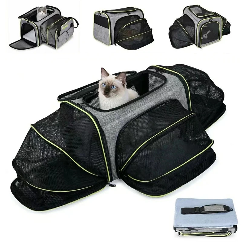 

Expandable Pet Carriers Dog Bag Puppy Cat Car Travel Bag Dog Carriers Pet Cat Expanded Bag Slings Tote Cats Dogs