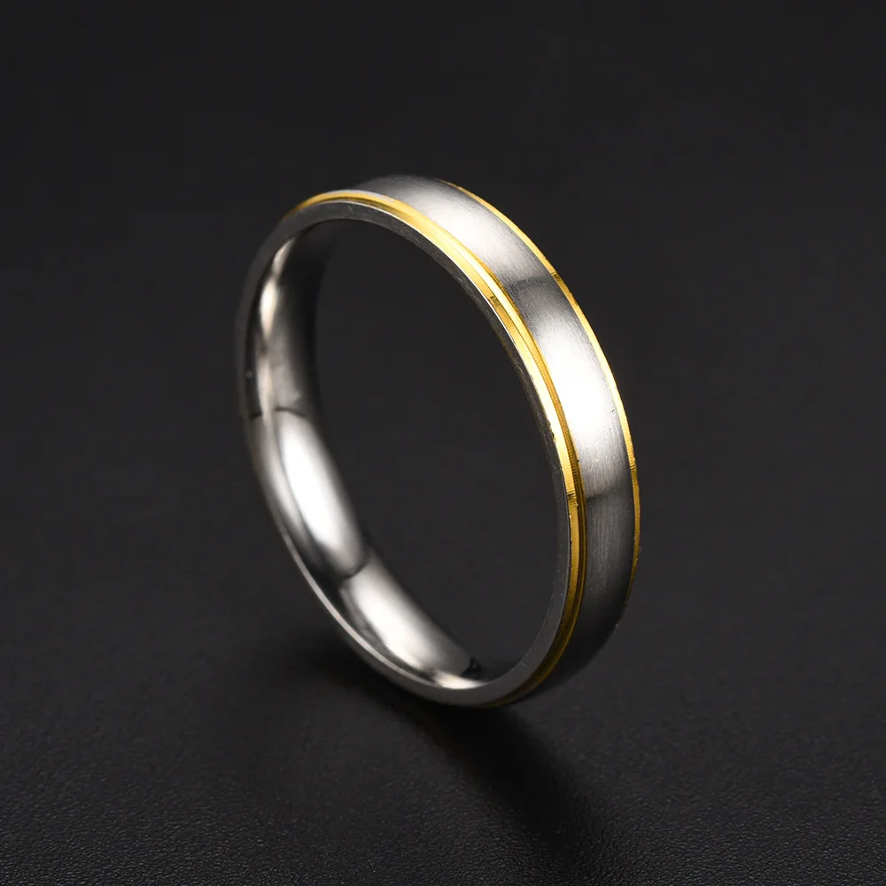 

Titanium Steel Couple Rings Set Cubic Zirconia Matching Bands His & Hers Valentine's Day Gift Size 5-13