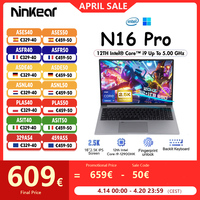 Ninkear N16 PRO Laptop 32GB 1TB 12th Intel i9-12900HK 16‘’ 2.5K IPS 120Hz Gaming Computer 63.52Wh  Fingerprint Unlock Notebook
