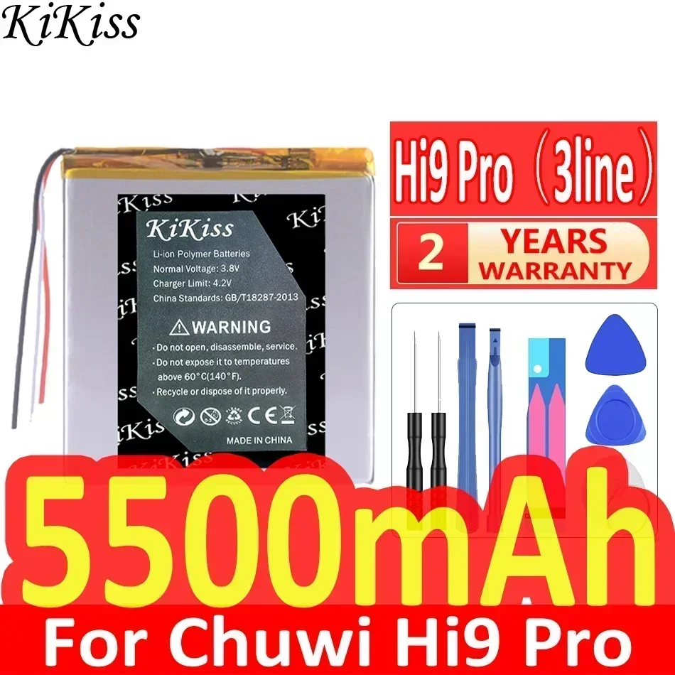 Аккумулятор KiKiss 5500 мАч для планшетного ПК Chuwi Hi9 Pro/Hi9Pro, 3-проводной