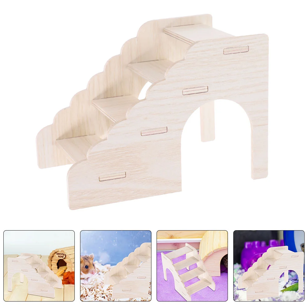 

Hamster Climbing Ladder Small Animal Toy Playing Guinea Pig Toys Wood Pet Platform Landscaping Supplies