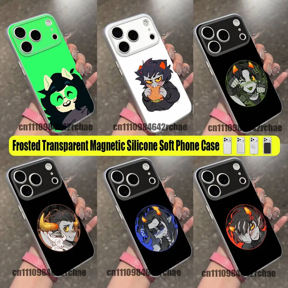 For Homestuck Phone Case For iPhone 14 16 18 12 15 13 17 11 Pro Max Plus Mini For Magsafe Magnetic Clear