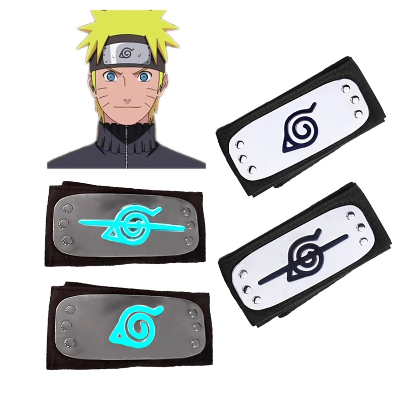 Naruto Bandage Anime Shippuden Cosplay Headband Forehead Shippuden Uzumaki Uchiha Kakashi Action Figures Toys Model Cos Juguetes