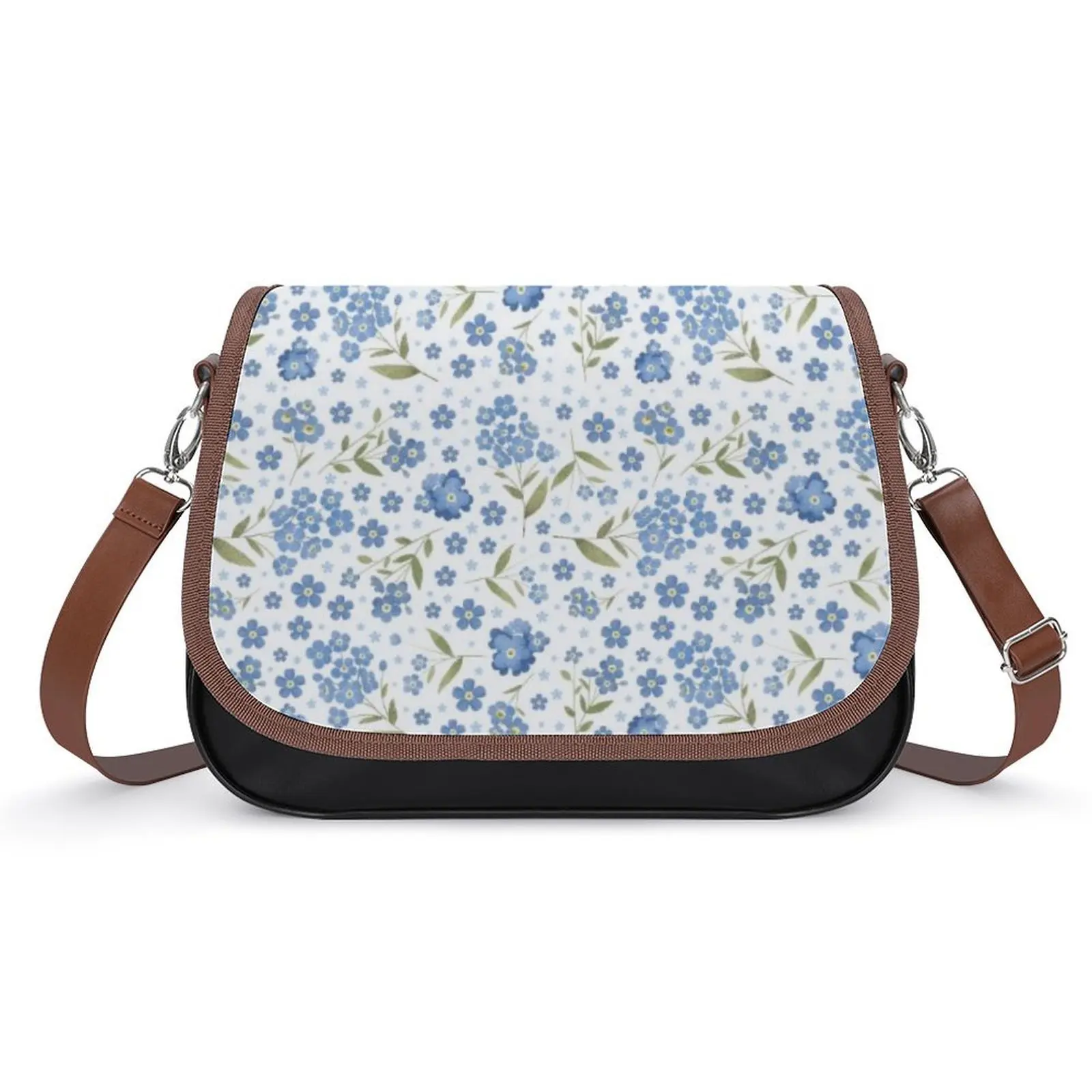 

Женская сумка через плечо классического дизайна с большим пространством для хранения, летним цветочным узором и настраиваемой сумкой через плечо