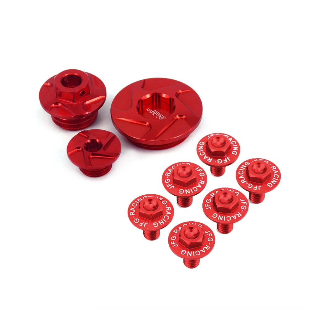 Motorrad CNC Gabel Schutz Motor Timing Öl Filter Stecker Schrauben Set Für Honda CRF250R CRF450R CRF450X CRF 250 450 R X 2002-2017