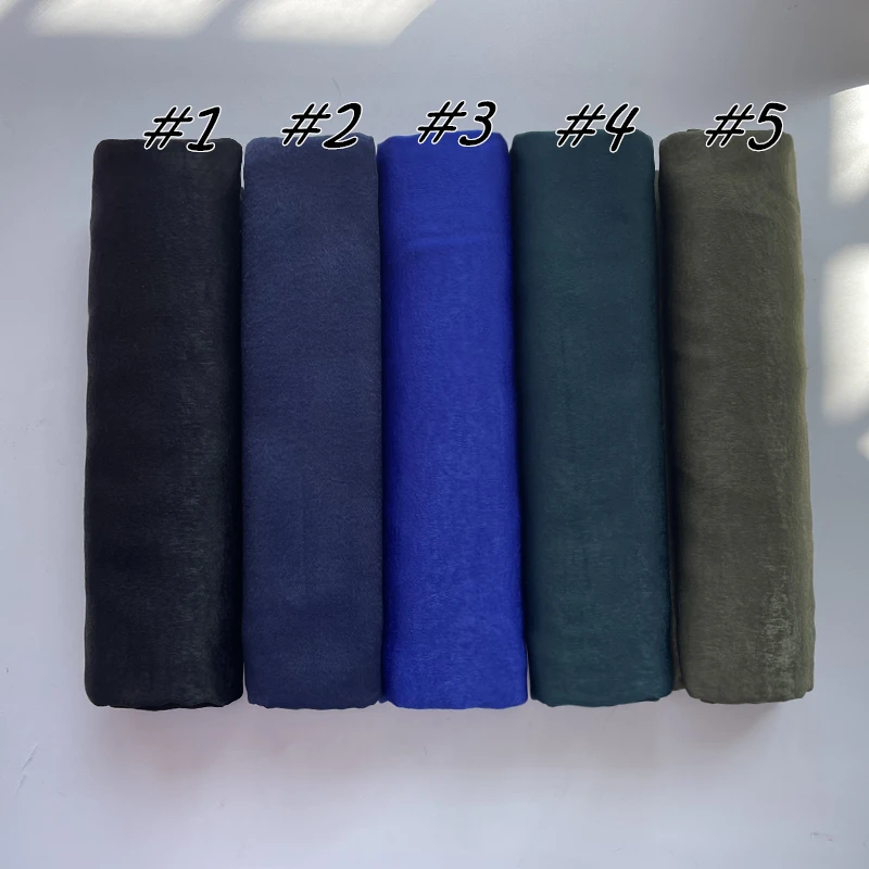 16 Farben Damen Samt Winterschal Medina Seidenähnlicher Hijab Zweiseitiger Schal Luxus Markendesigner Bufandas – Detail 1