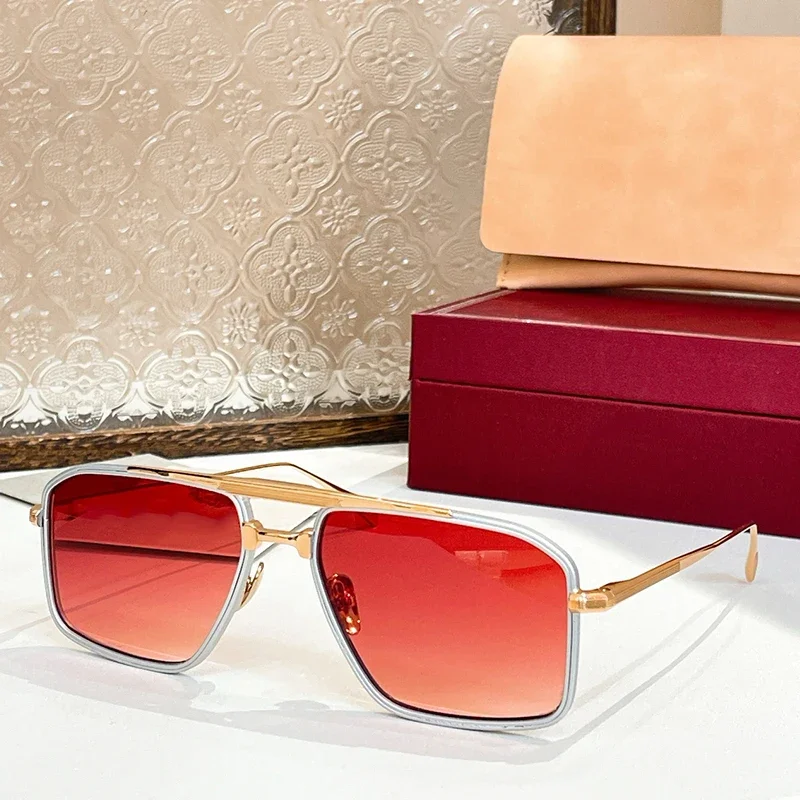 

Ins EARL Double Bridge Alloy Sunglasses for Men and Women High Quality Optical Prescription UV400 Outdoor Eyeglasses with Case