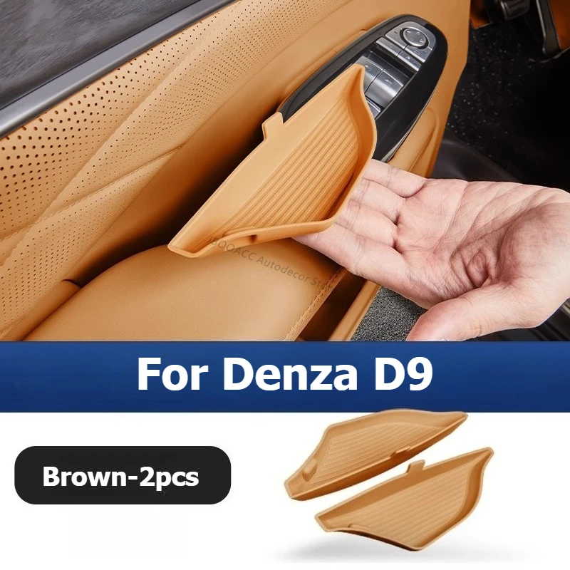 

Для BYD DENZA D9 2025 2026, внутренняя ручка двери автомобиля, чаша, коврик для хранения, силиконовый коврик для хранения боковой двери с защитой от царапин, аксессуары