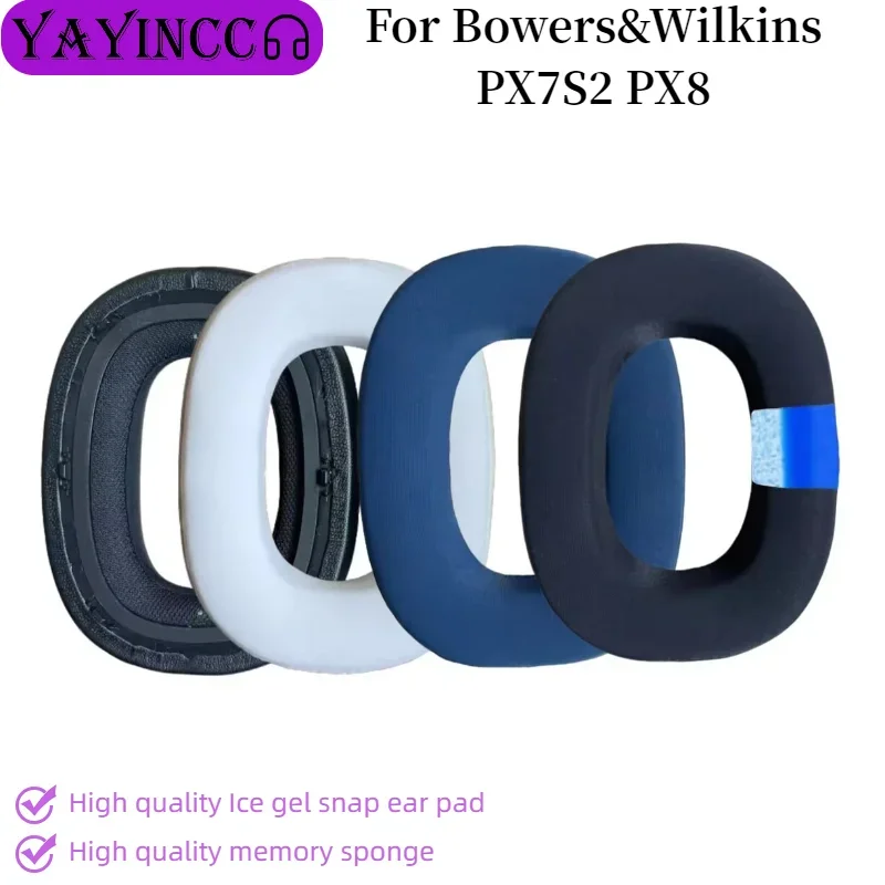 YAYINCC Cuscinetti auricolari in gel di ghiaccio di ricambio Cuscinetti auricolari in schiuma per Bowers & Wilkins PX7S2 PX8 Cuffie Paraorecchie Parti di riparazione