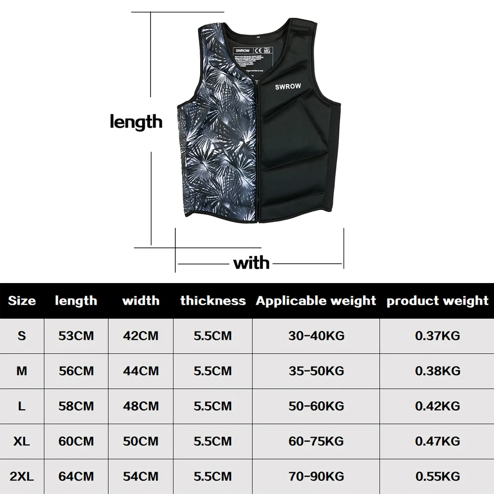 Fishing Vest Adults Surf Vest Kayak Wakeboard Motorboats Raft Rescue Boat Ski Water Sports Swimming Fishing Rescue Life Jacket