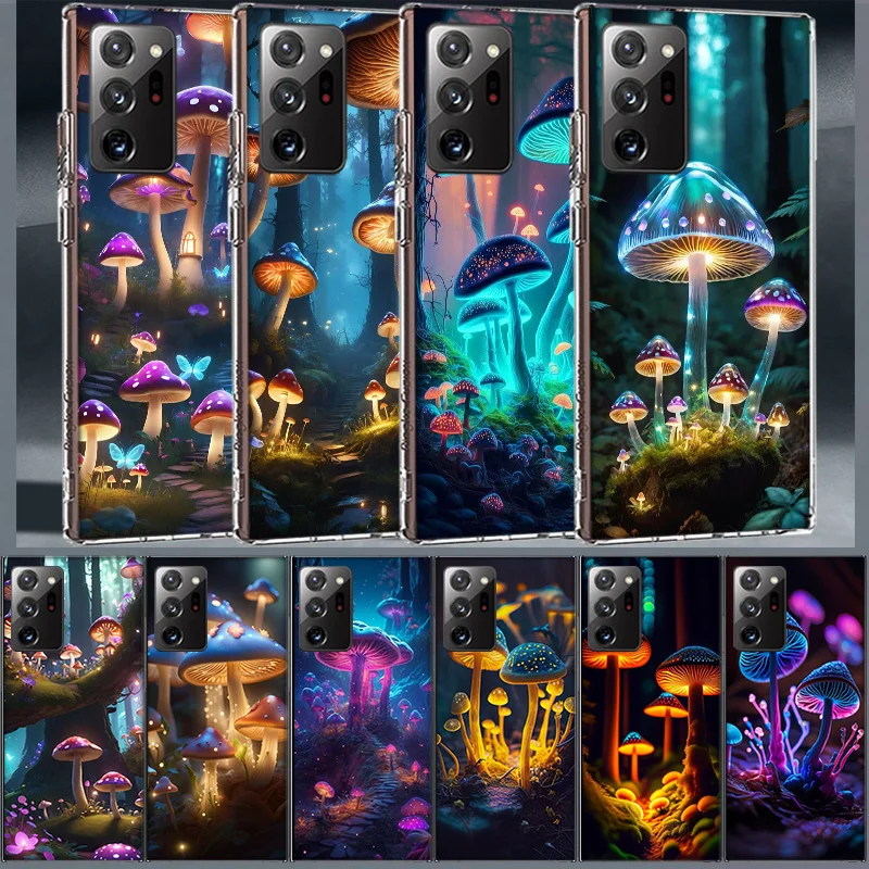 Dream Forest Landscape Mushroom House Phone Case for Samsung A55 A35 A25 A15 A07 A05S A16 A17 A26 A36 A37 A56 A57 Galaxy Note 20