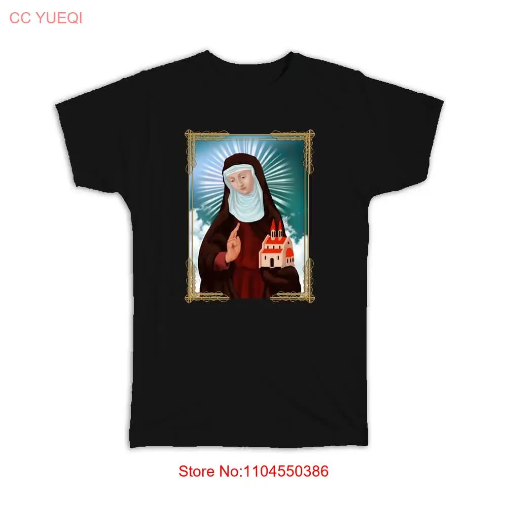 Saint Agnes Of Bohemia T Shirt Catholic Czech Christian Religious Cathedral Poster long or short sleeves