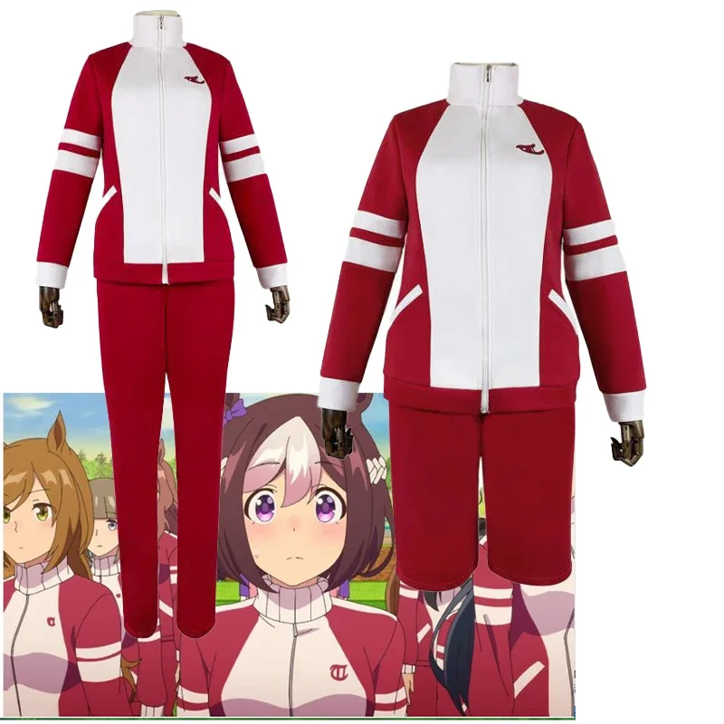 

FC6Anime Uma Musume Pretty Derby Cosplay Costume Silence Suzuka Special Week School Uniform Women Sportswear Halloween Part@FC8！