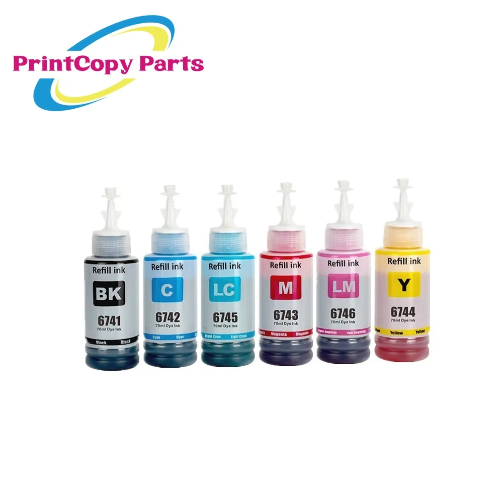 T6741 T6742 T6743 T6744 T6745 T6746 Refill Dye Ink Kit for Epson L800 L801 L810 L850 L860 L1800 70ml/Bottle