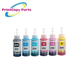 T6741 T6742 T6743 T6744 T6745 T6746 Refill Dye Ink Kit for Epson L800 L801 L810 L850 L860 L1800 70ml/Bottle