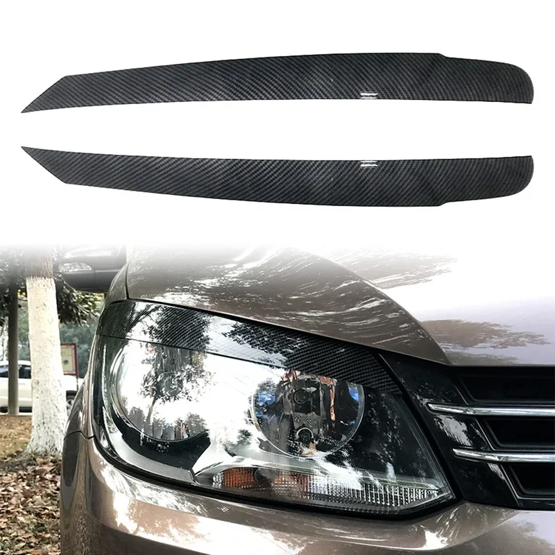 Front Headlight Eyelid Trim Cover Decoration Fit For Volkswagen Touran 2011 2012 2013 2014 2015 ABS Plastic