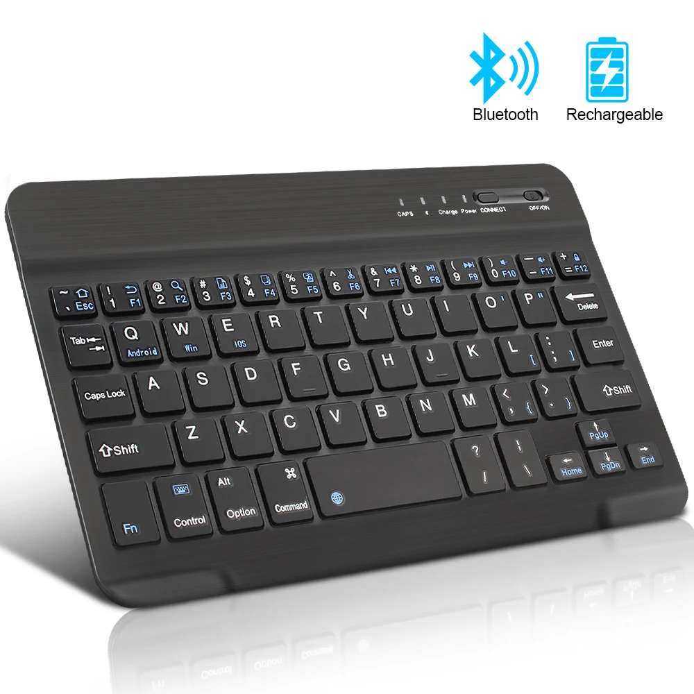 Mini Wireless Keyboard Bluetooth Keyboard For ipad Phone Tablet Russian Spainish Rechargeable keyboard For Android ios Windows