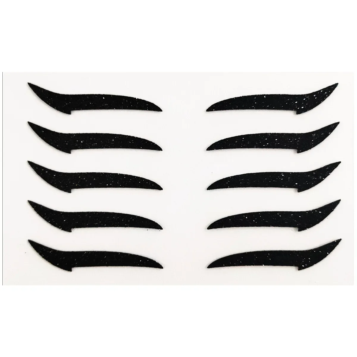 Etiqueta engomada del delineador de ojos perezosos 5 pares de pegatinas del delineador de ojos reutilizables ojo de gato línea de párpado palo doble párpado maquillaje autoadhesivo negro